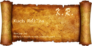 Kuch Róza névjegykártya